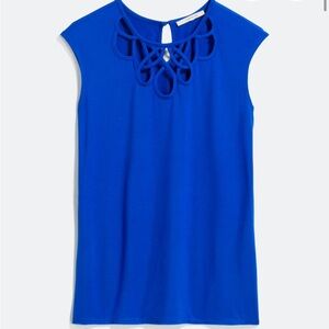 Elegant Blue Sleeveless Top